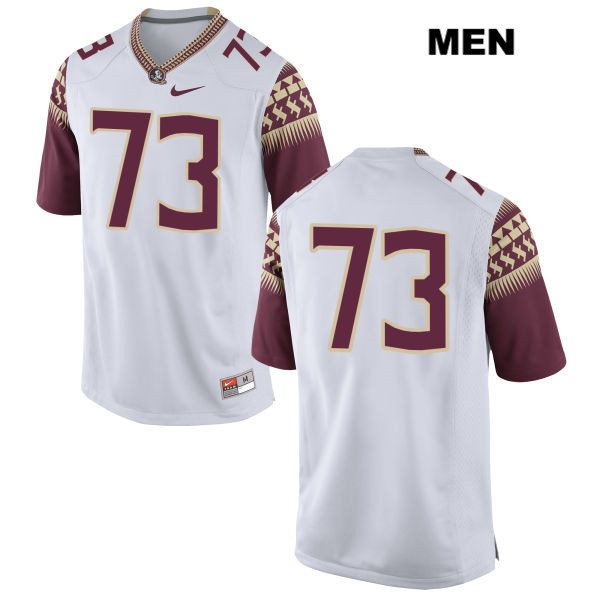 Men's NCAA Nike Florida State Seminoles #73 Jauan Williams College No Name White Stitched Authentic Football Jersey YBT2069LR
